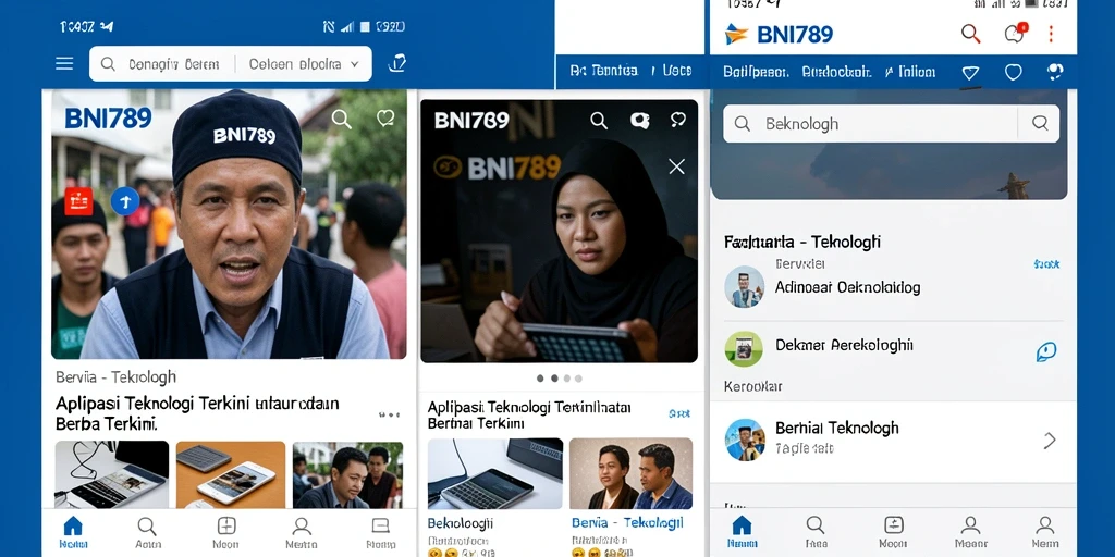 Antarmuka BNI789 menampilkan berita teknologi terkini secara efisien.