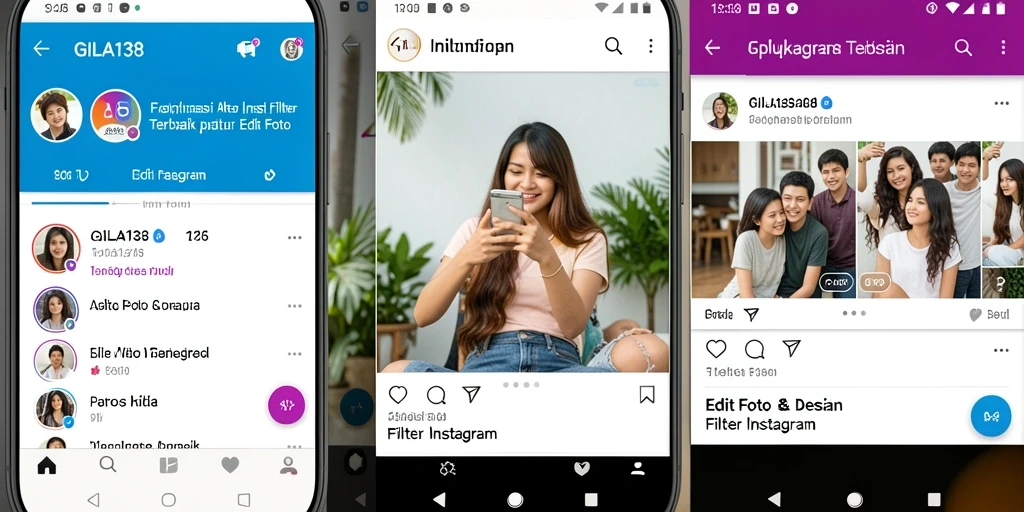 Antarmuka GILA138 yang sederhana dan efektif untuk filter Instagram.