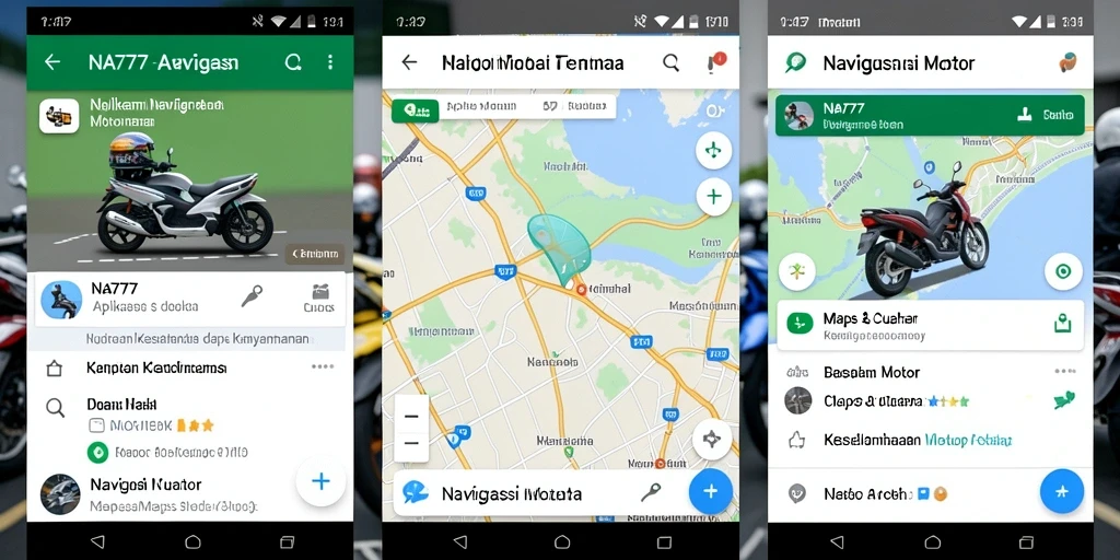 Antarmuka NA777 yang sederhana dan intuitif untuk Navigasi Motor.