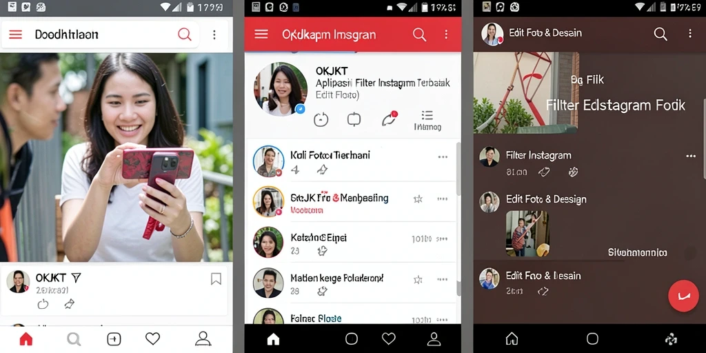 Tampilan antarmuka aplikasi Filter Instagram yang menarik dan mudah digunakan.
