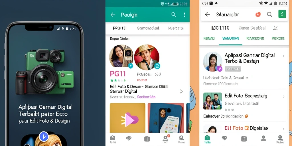 Screenshot PG11 menunjukkan antarmuka aplikasi Gambar Digital yang modern dan user-friendly.
