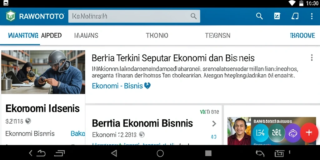 Antarmuka pengguna yang intuitif dan informatif untuk berita ekonomi.