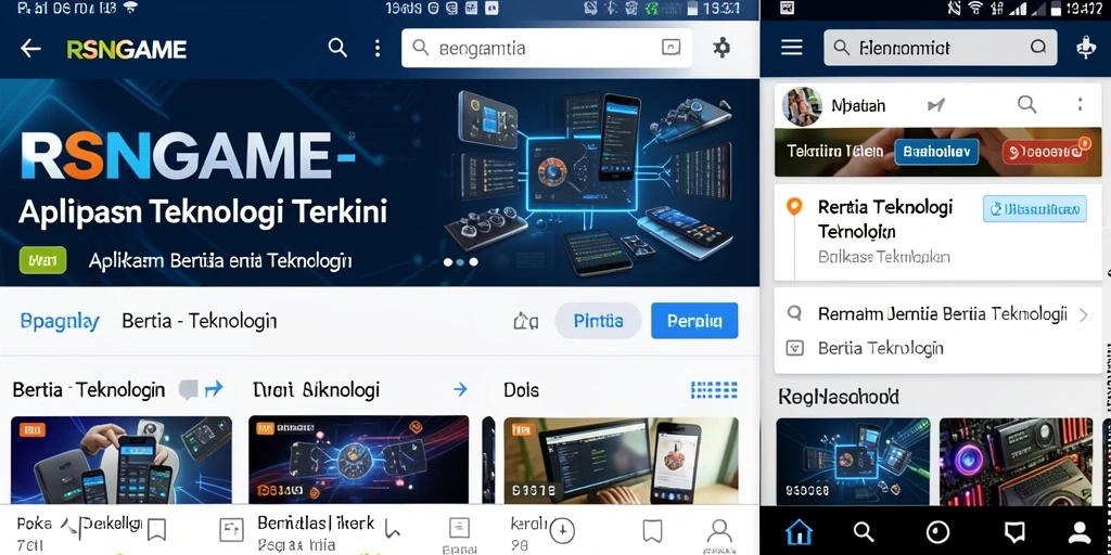 Tampilan antarmuka RSNGAME yang modern dan informatif.
