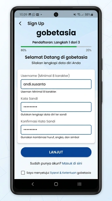 Buat Akun Baru di Gobetasia Secara Mudah