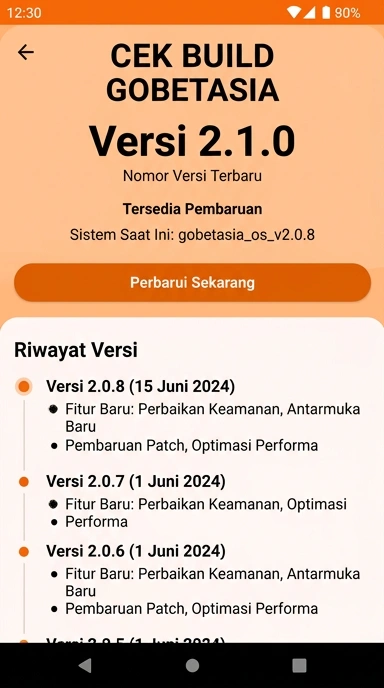 Riwayat Versi Gobetasia Terbaru untuk Pengguna Android